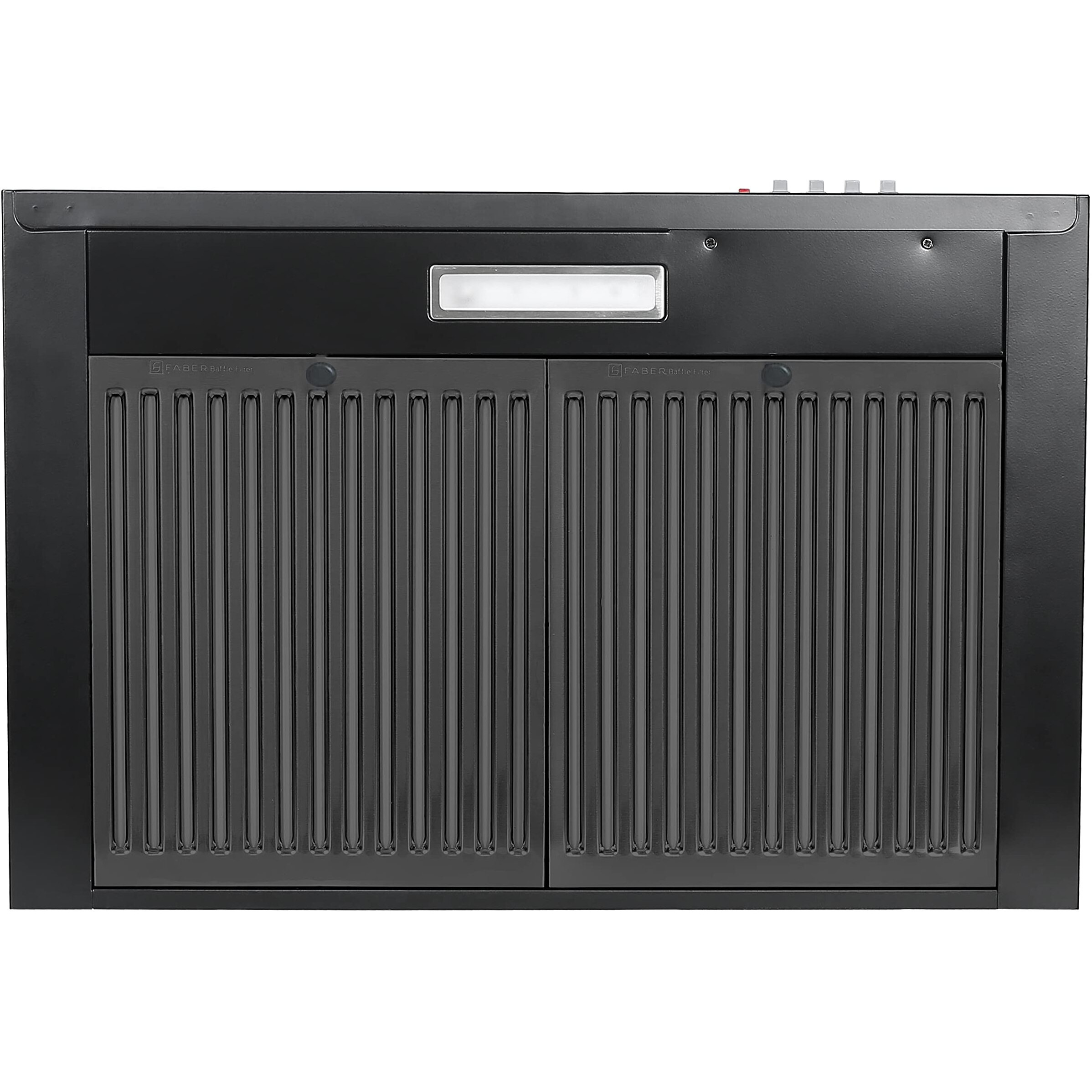 Faber 60 cm 1000 m/hr Kitchen Chimney (HOOD PLUTO PB BF BK 60, Baffle Filter, Push Button, Black)