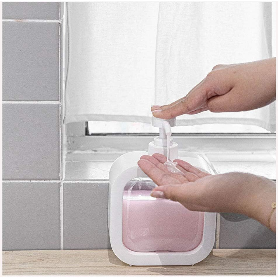 RATAVA Empty Bottle Soap Dispenser for Bathroom Kitchen Large-Capacity Dispensing Bottled Hand Soap Dish Soap Shower Gel Shampoo Washing Powder Replacement Empty Bottle 1PC