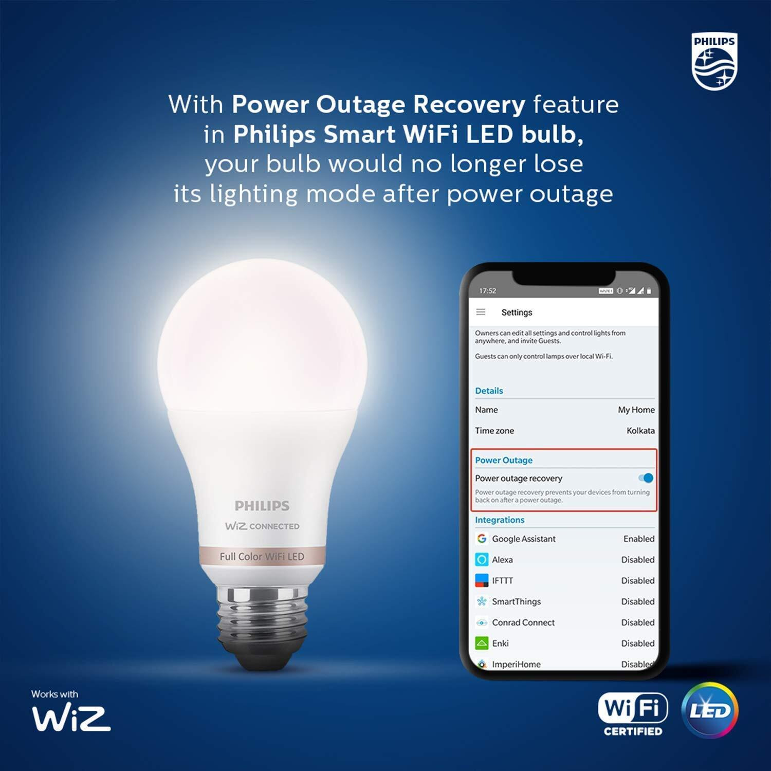 Philips Smart Wi-Fi LED T-Beamer 20-Watt 2-Feet (Pack of 1, Shades of White + Tunable + Dimmable + Pre-Set Modes, Compatible with Amazon Alexa and Google Assistant, B22, Pack of 1)