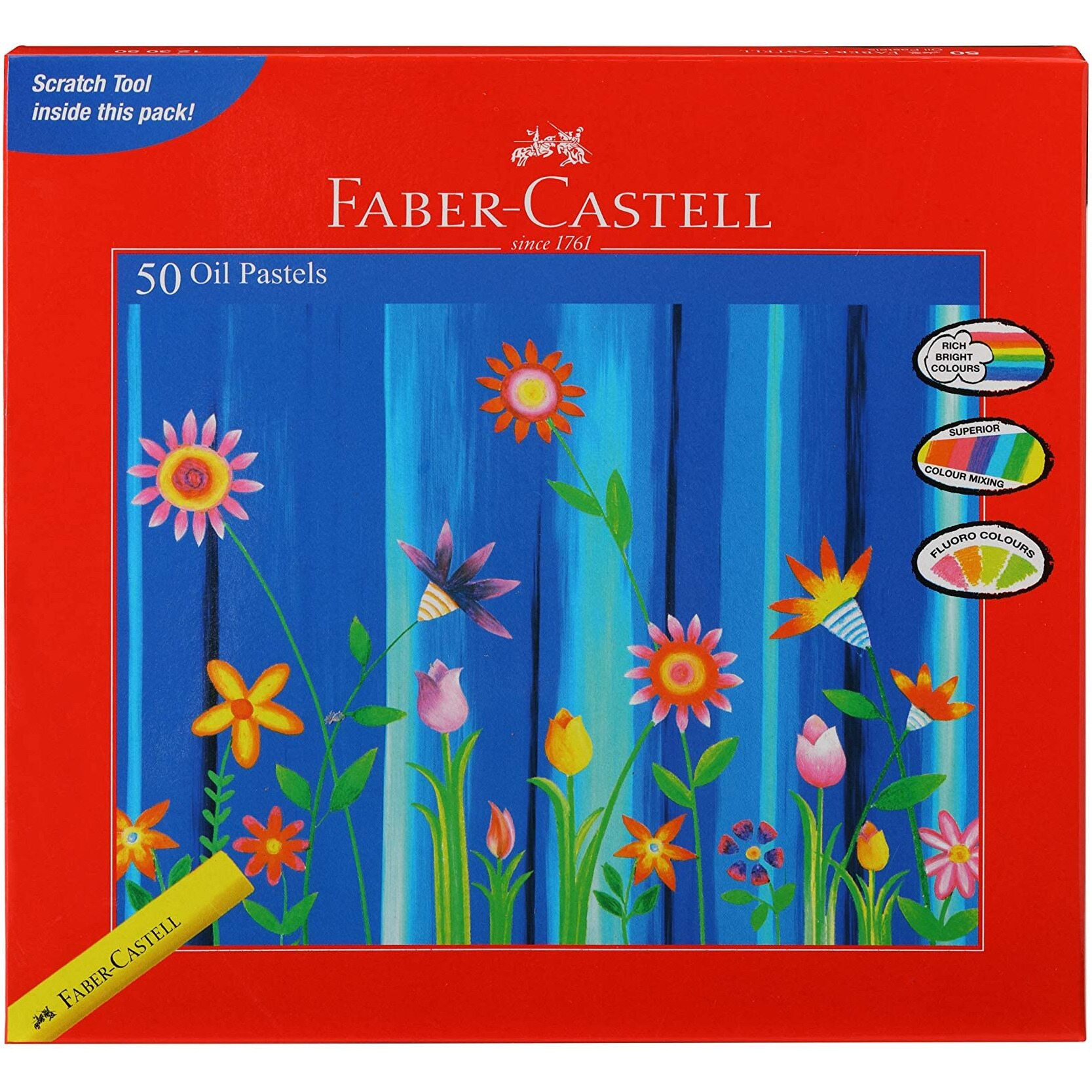 Faber-Castell Oil Pastels (Pack Of 50)|Multicolor