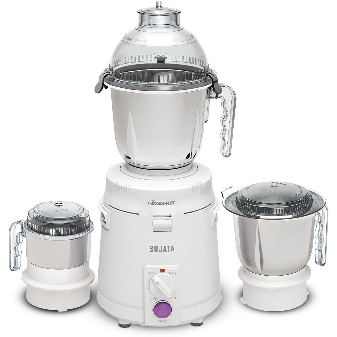 Sujata Dynamix 900 Watts Mixer Grinder | 22000 Rotations Per Min | 90 Minutes Continuous Running | 3 Versatile Jars 1500 ml, 1000 ml and 400 ml