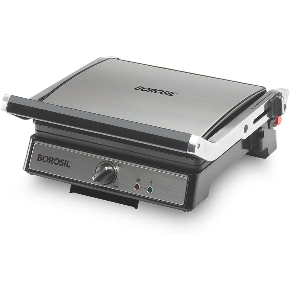 Borosil Super Jumbo 180 Grill Sandwich Maker, Non-toxic non-stick coating, Make 4 Sandwiches, 2000 W