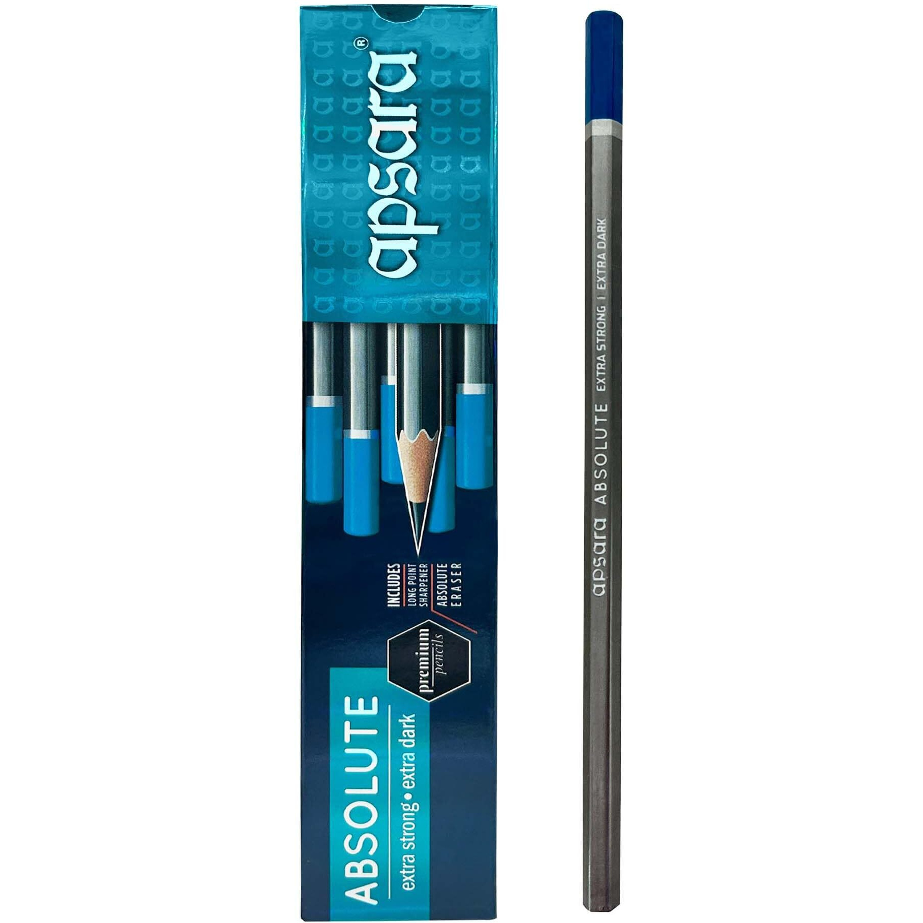 Apsara Absolute Extra Dark Pencils-Pack Of 10|Black