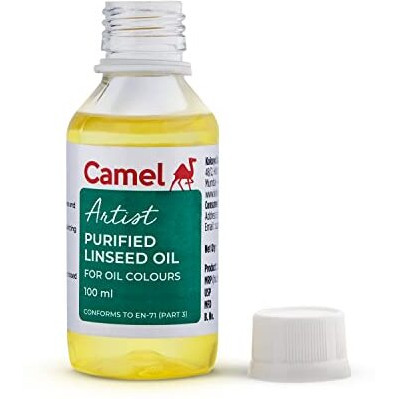 Camel Artist Purified Linseed Oil for Oil Color, 100ml (Yellow)