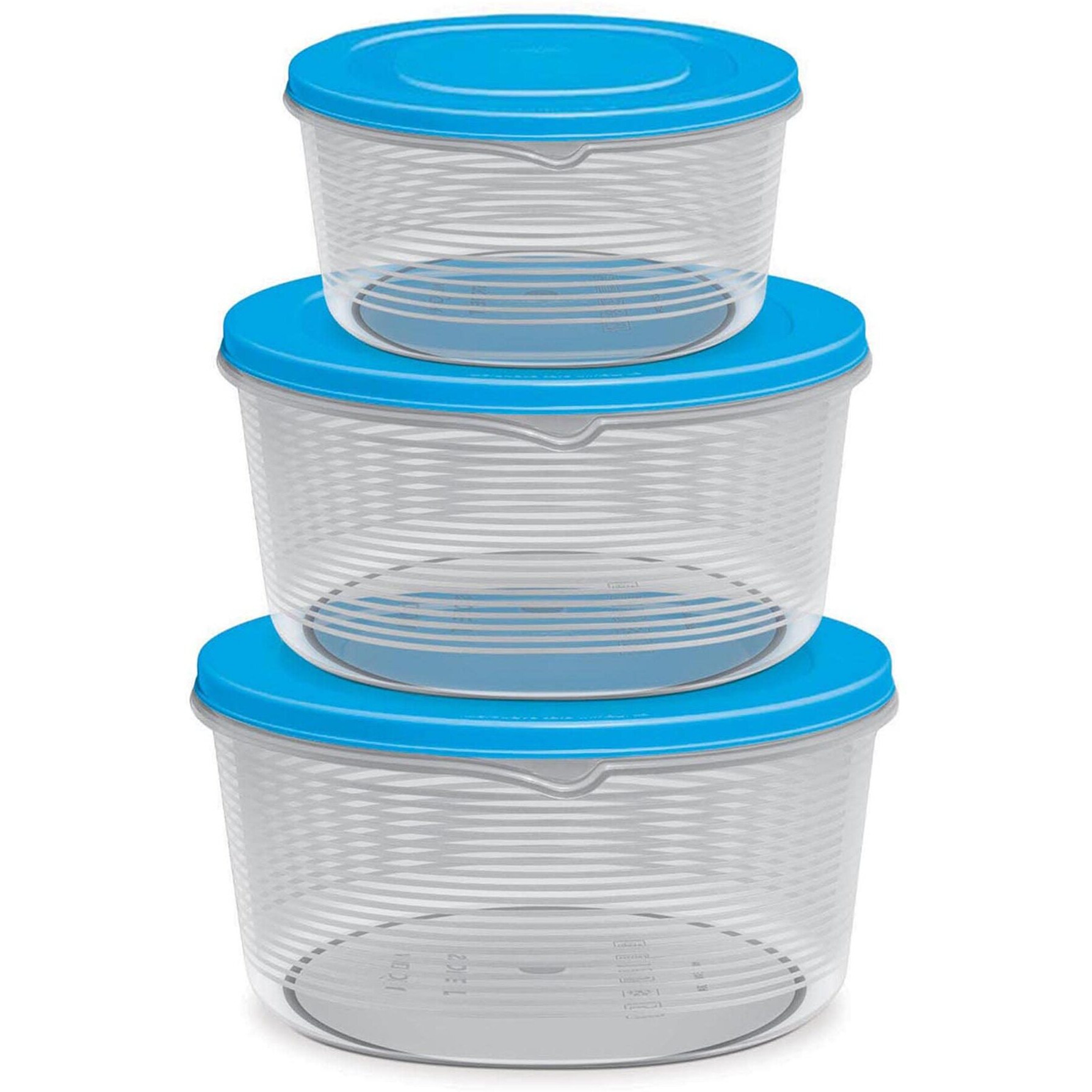 MILTON Store IT Plastic Container Set, 3-Pieces, Blue