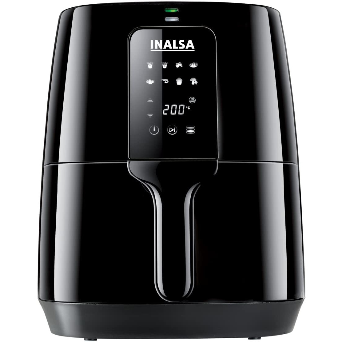 INALSA Air Fryer for Home 5.5 Ltr Capacity|1400W|Designed In Europe|With International Health & Safety Standards|AirFry, Bake, Grill, Roast, Reheat, Dehydrate|Recipe book|2Yr Warranty,NutriFry Digital Updated Capacity  5.5 L