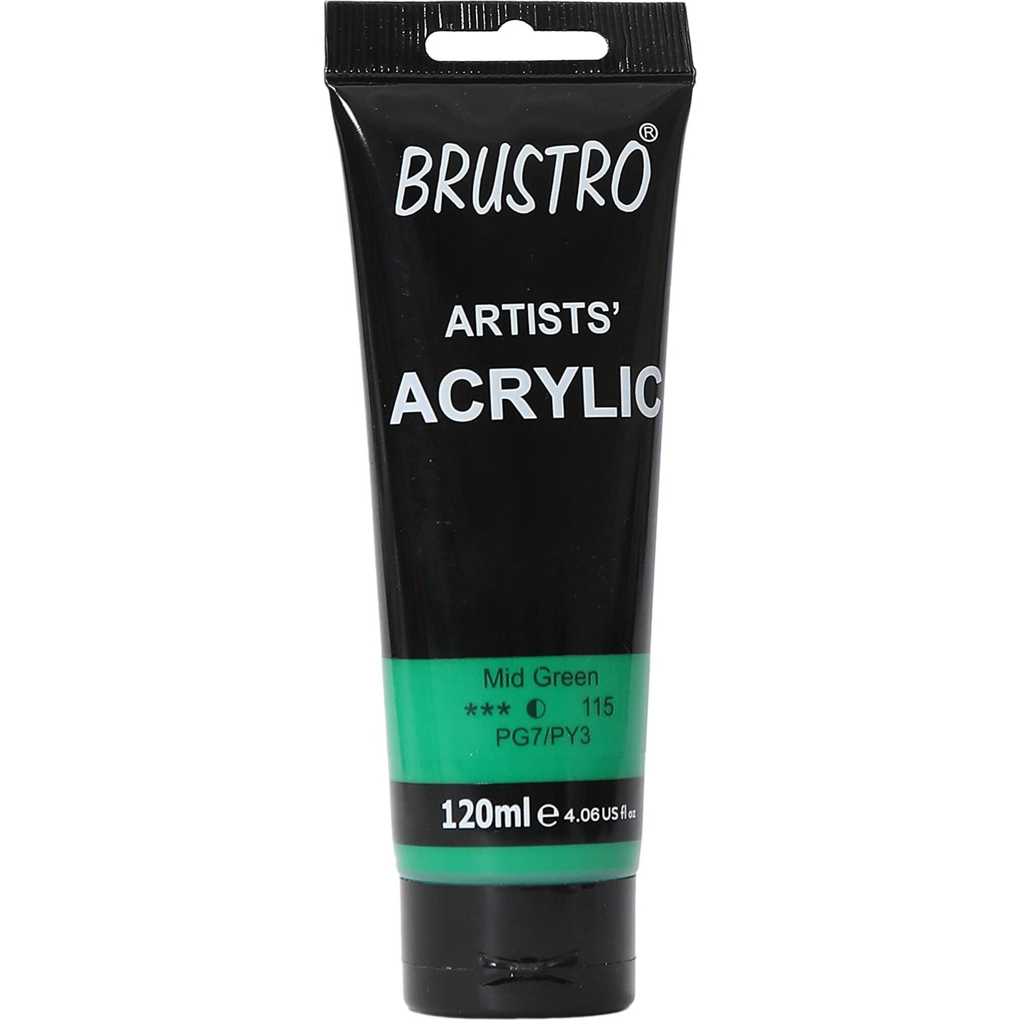 BRUSTRO Artists Acrylic Paint 120ml Mid Green