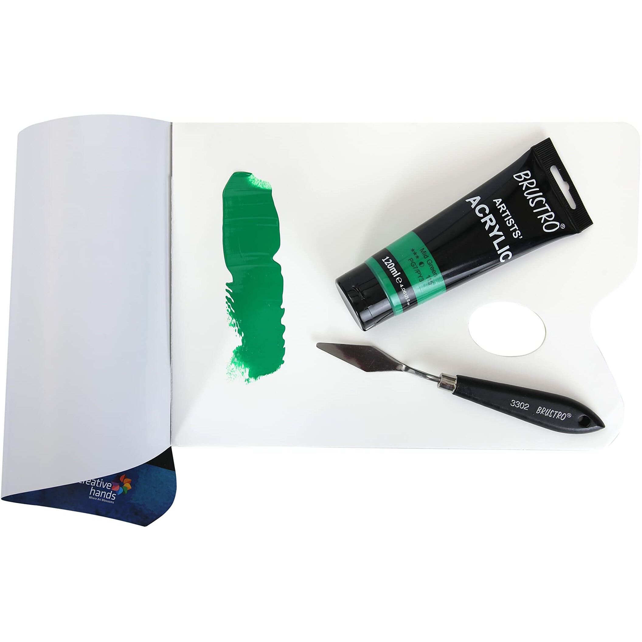 BRUSTRO Artists Acrylic Paint 120ml Mid Green