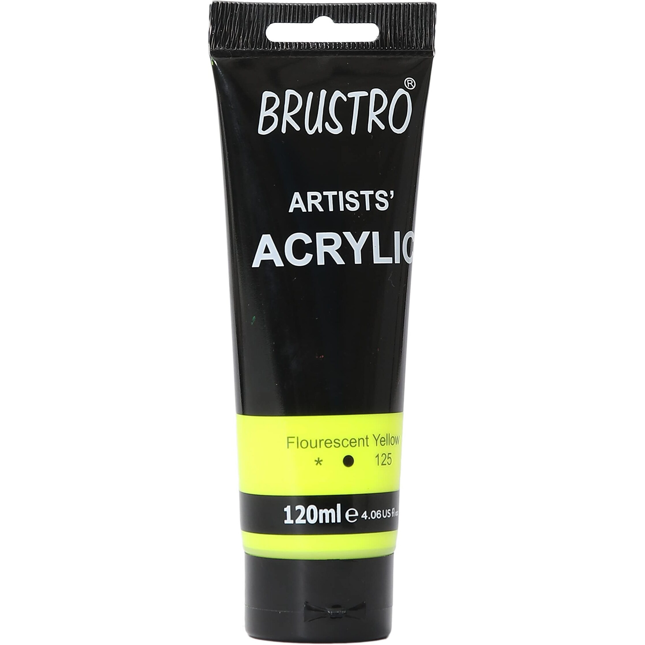 BRUSTRO Artists Acrylic Paint 120ml Fluorescent Yellow