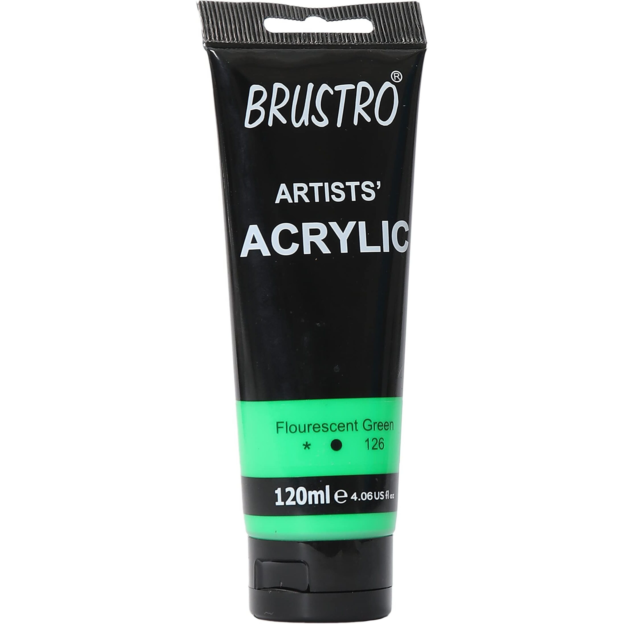 BRUSTRO Artists Acrylic Paint 120ml Fluorescent Green