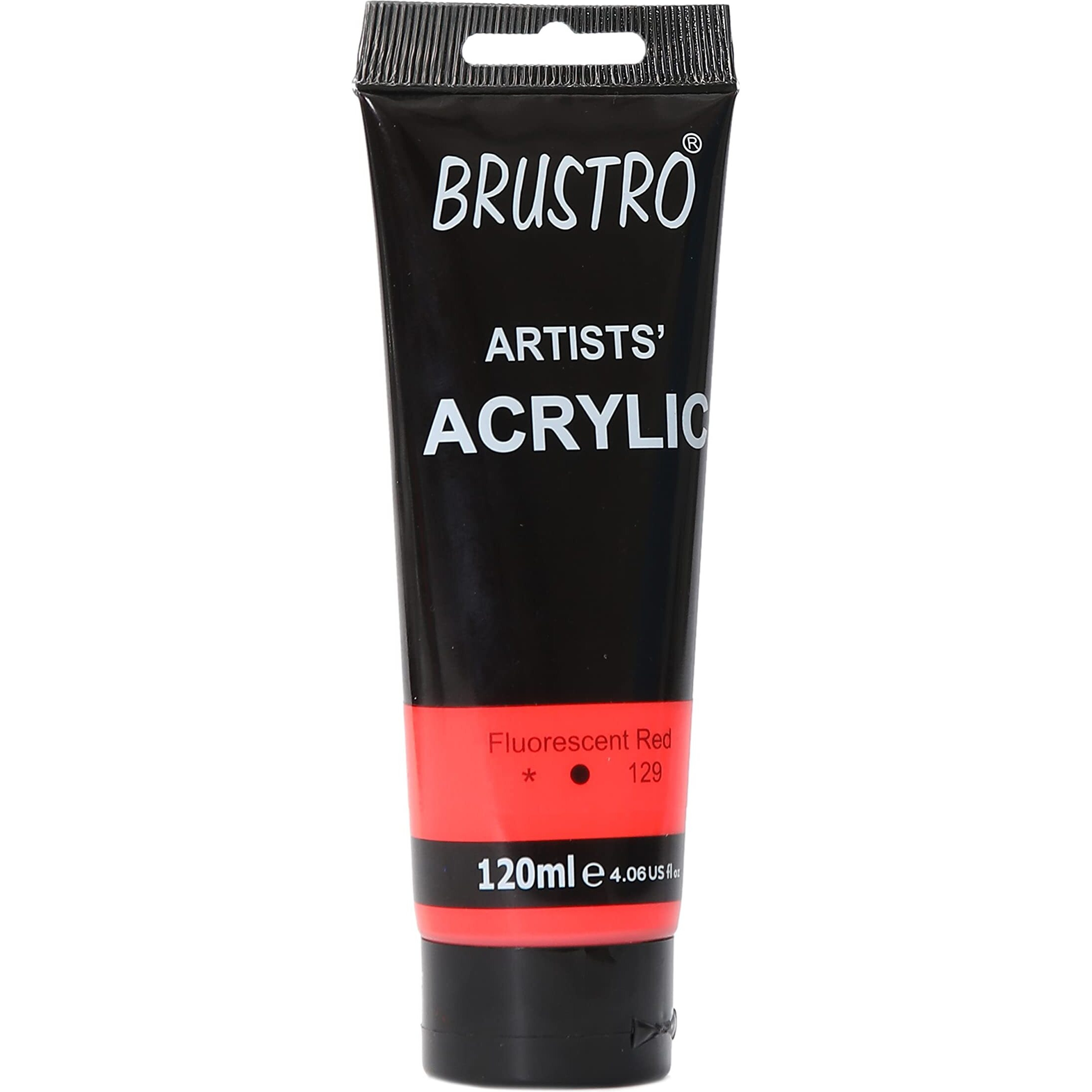 BRUSTRO Artists Acrylic Paint 120ml Fluorescent Red