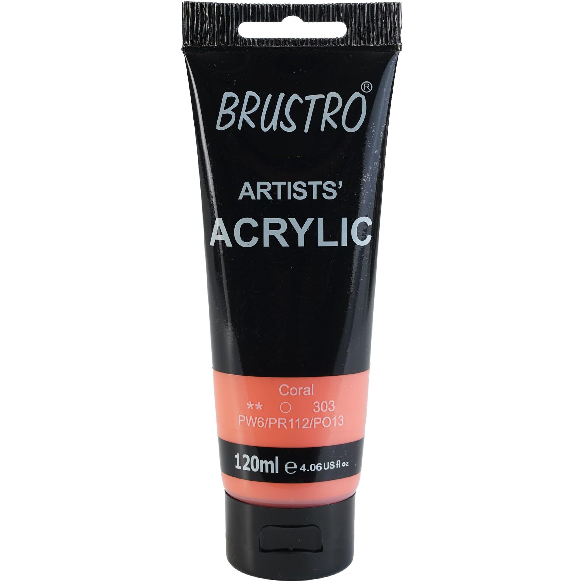 BRUSTRO Artists Acrylic Paint 120ml Coral (Pastel Tone)