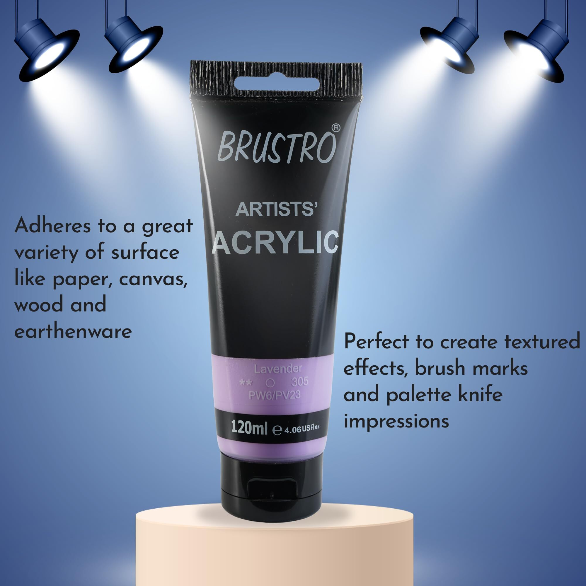 BRUSTRO Artists Acrylic Paint 120ml Lavender (Pastel Tone)