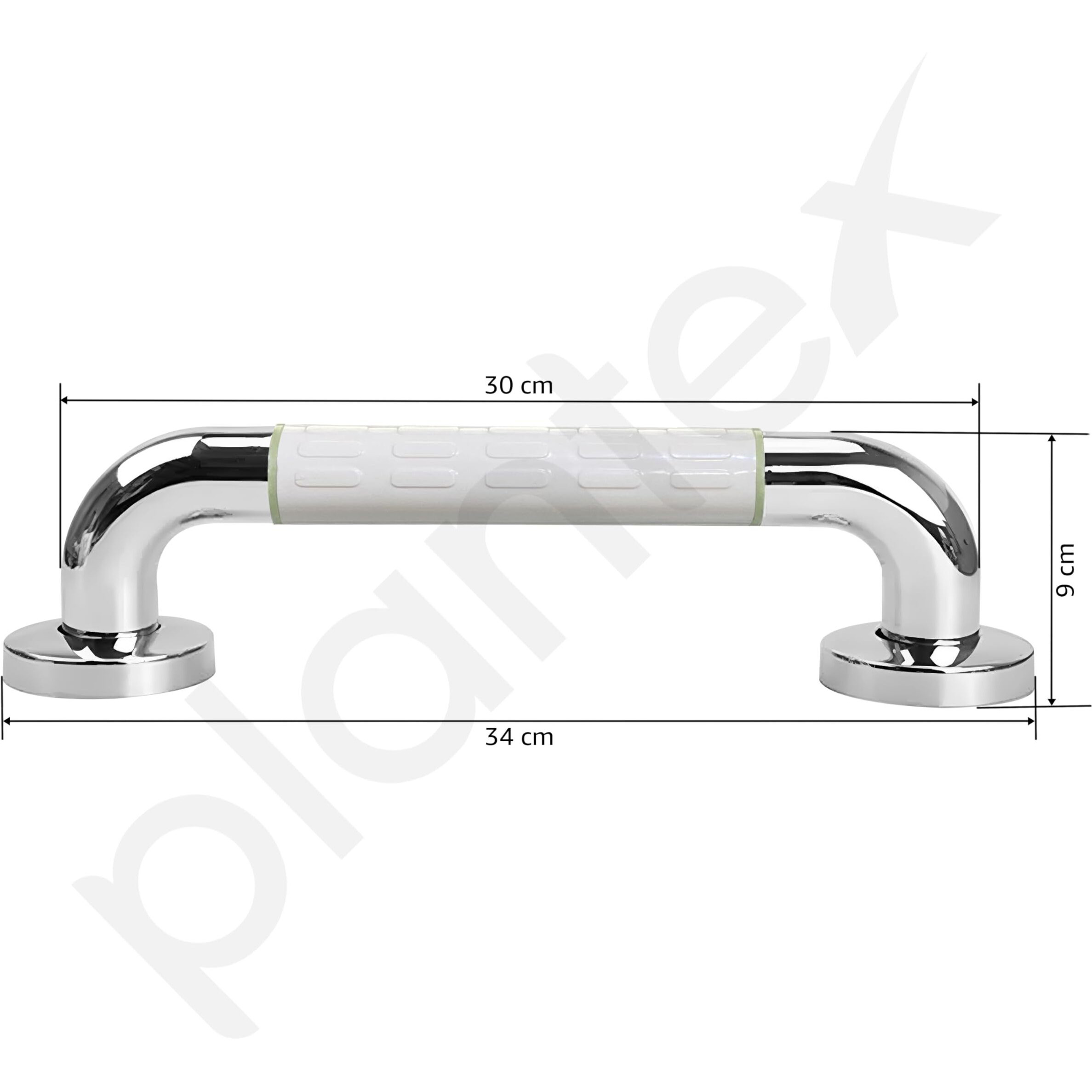 Plantex bathroom handle for senior citizen/grab bars for toilet senior citizens/bathroom support handle for elder/toilet handle for senior citizen/handle for bathroom support/Pack of 2 (Chrome)