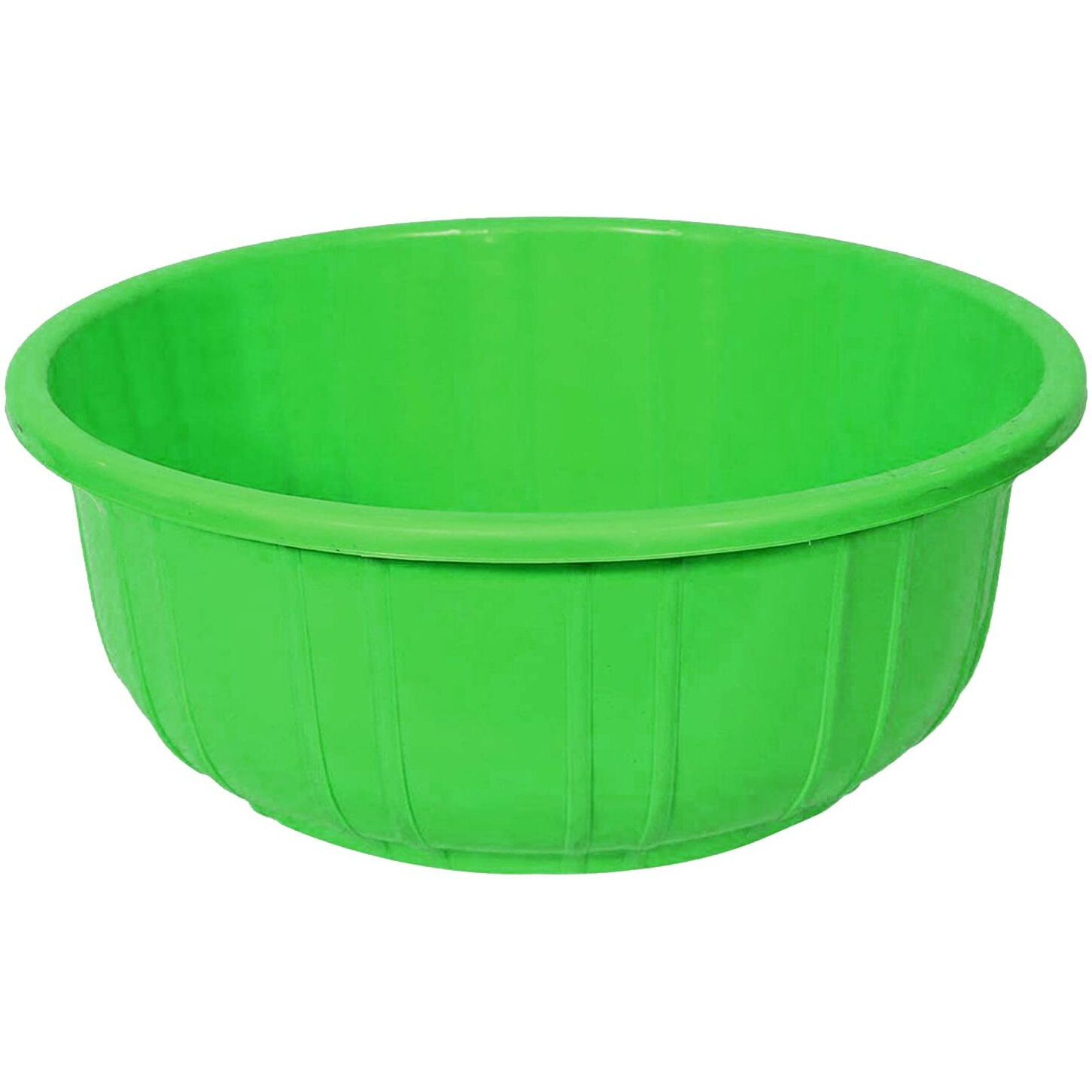 Kuber Industries Leaf Printed 40 Lt. Multipurpose Unbreakable Plastic Tub |Bath Tub|Washing Tub (Green) Round