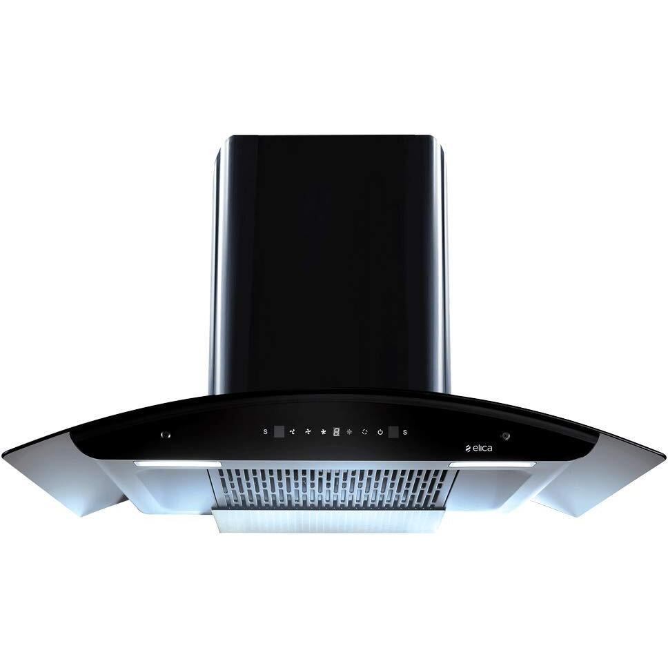 Elica 90 cm 1425 m3/hr Filterless Autoclean Kitchen Chimney with Free Installation Kit (WD TFL HAC 90 MS NERO, Touch + Motion Sensor Control, Black)