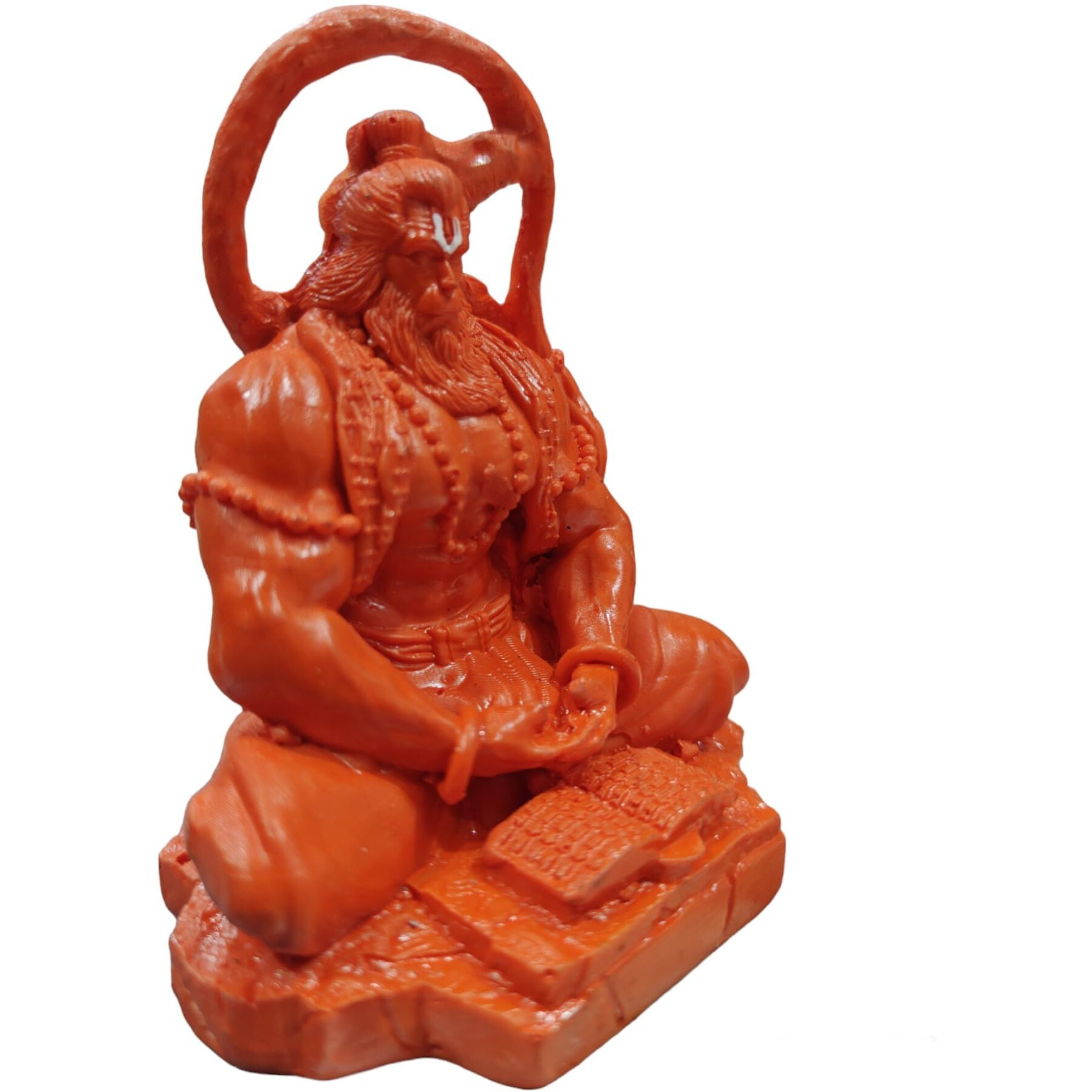 Yadava Hanuman idol Lord Pavan Sut Hanuman Ji Murti for Car Dashboard Dhyan Mudra Meditation Bajrangbali Bhagwan Statue Showpiece for Pooja Gift Living Room Decoration Home Dcor (Pack of 1) (Orange)