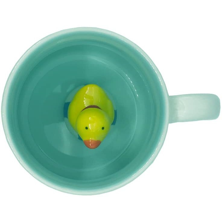 NOSCOMP 3D Animal Cup Coffee Mug Comes With A Cute Inside Creative Morning Mug Animal Cup For Hot&Cold Tea Milk Coffee Perfect For Kids Decorations Best Office Cup (Duck) (Ceramic),400 ML