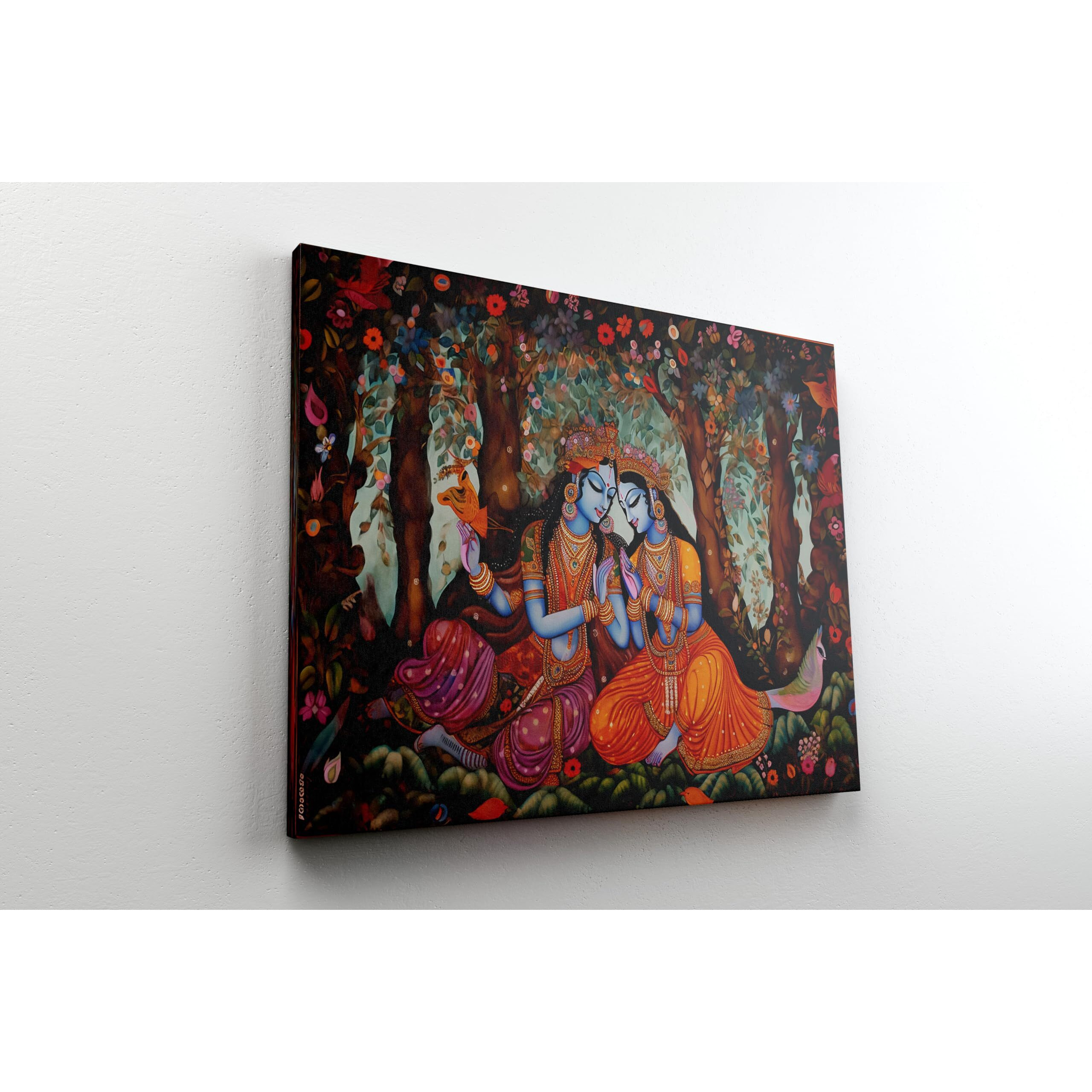 Nozvera Radha Krishna Painting For Wall Decoration Big Size Large Canvas Kahna Wall Painting For Home Decor, Living Room, Bedroom, Office and Hotels Decoration (22 inch * 34 inch, Design 3)