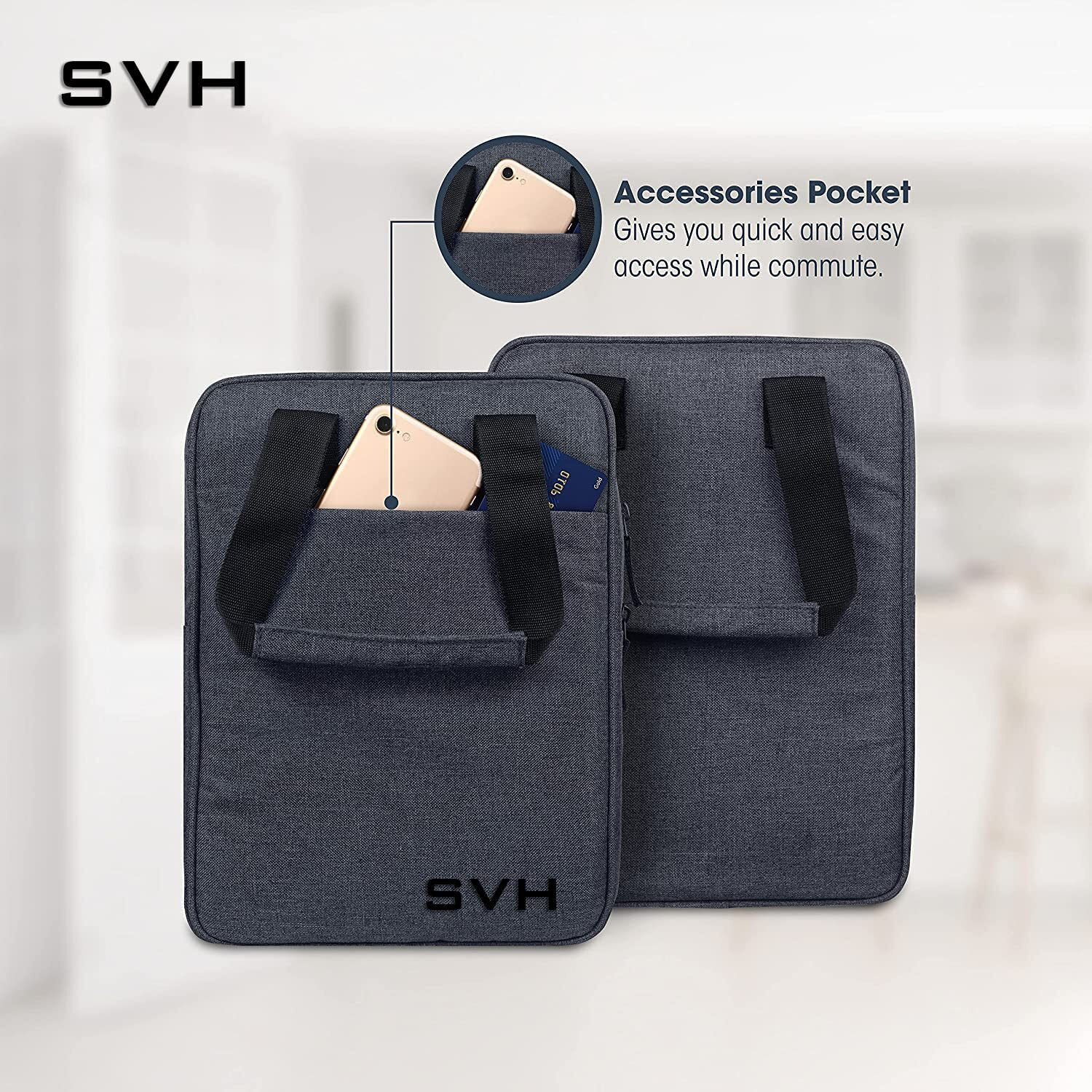 SVH Insulated Travel Lunch/Tiffin/Storage Bag for Office, College & School (Grey 01, Cotton)