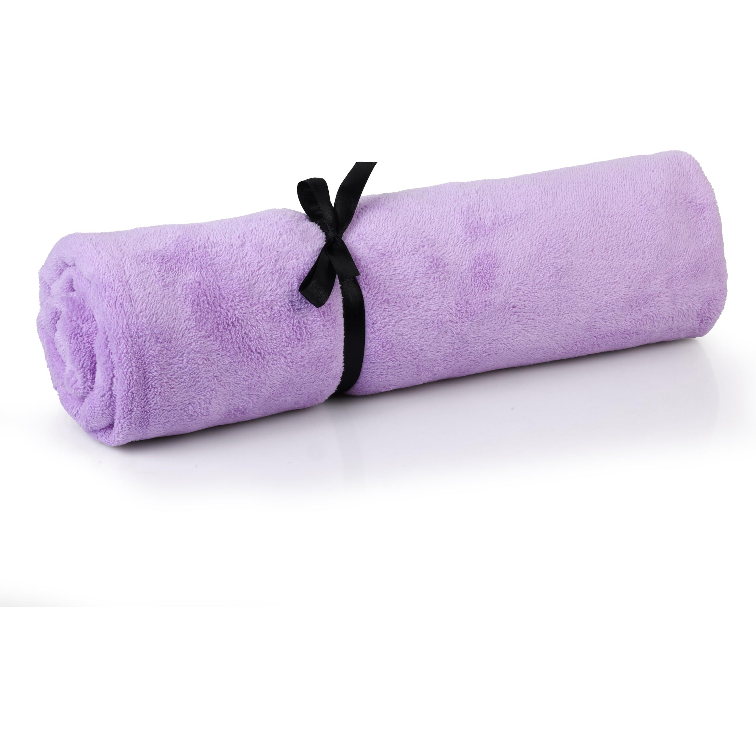 Glivary Microfiber 300 TC Large Bath Towels | (70X140) Extra Soft Plush & Quick Dry High Absorbency Large Size Towels For Bathing (Puple), Purple