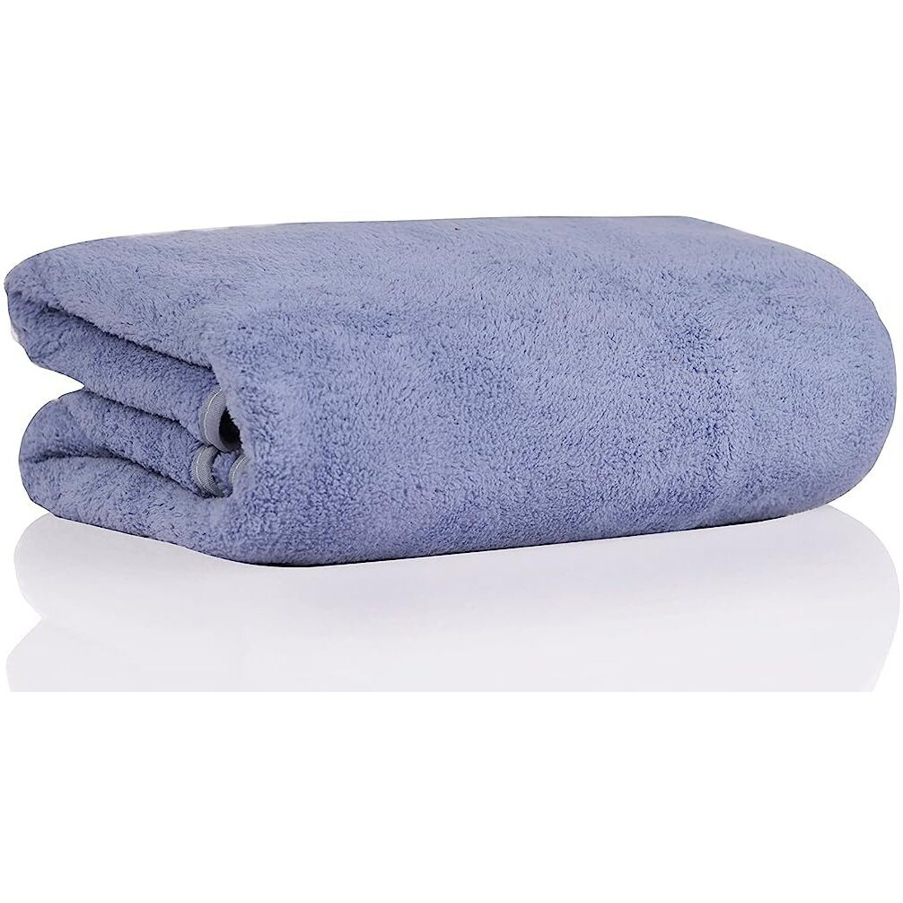 Glivary Microfiber Large Bath Towels | (70X140) 300 TC Extra Soft Plush & Quick Dry High Absorbency Large Size Towels For Bathing (Dark Blue)