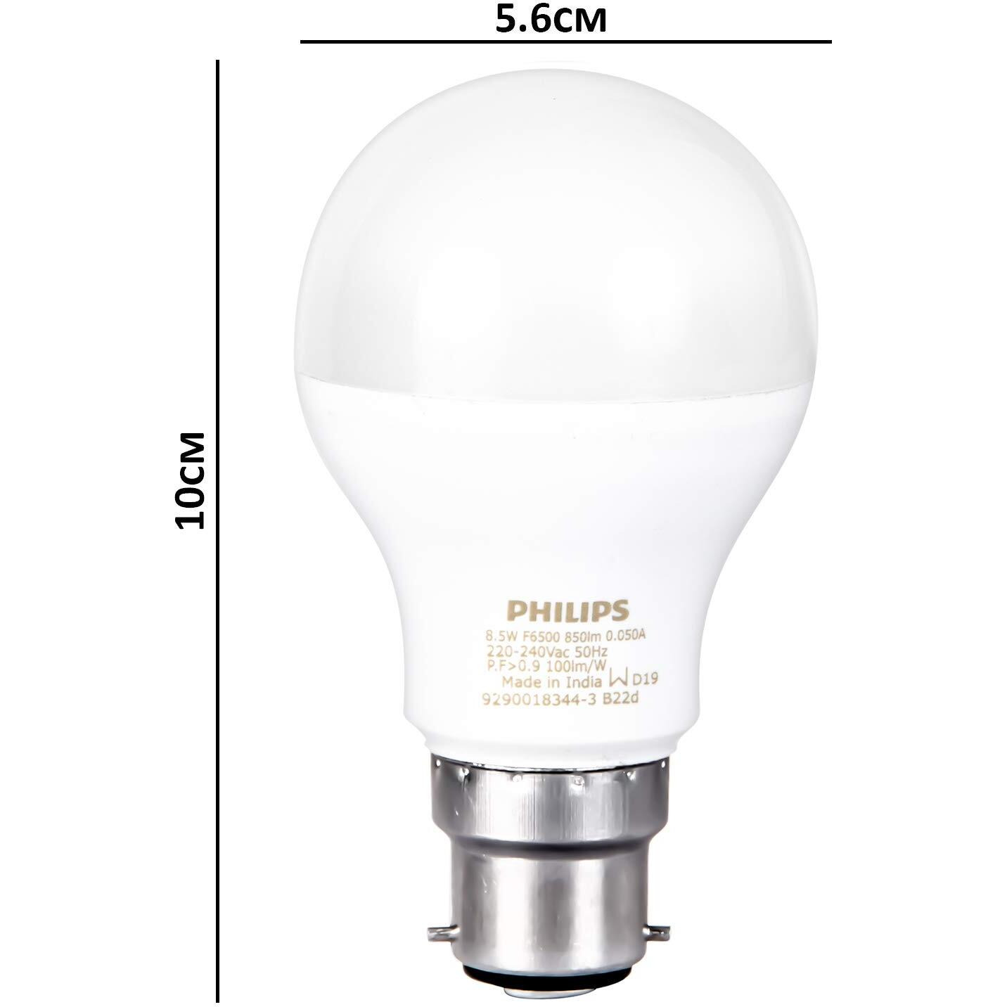 Philips 8.5-Watt Standard B22 LED Bulb (Pack of 12, Cool Day White)