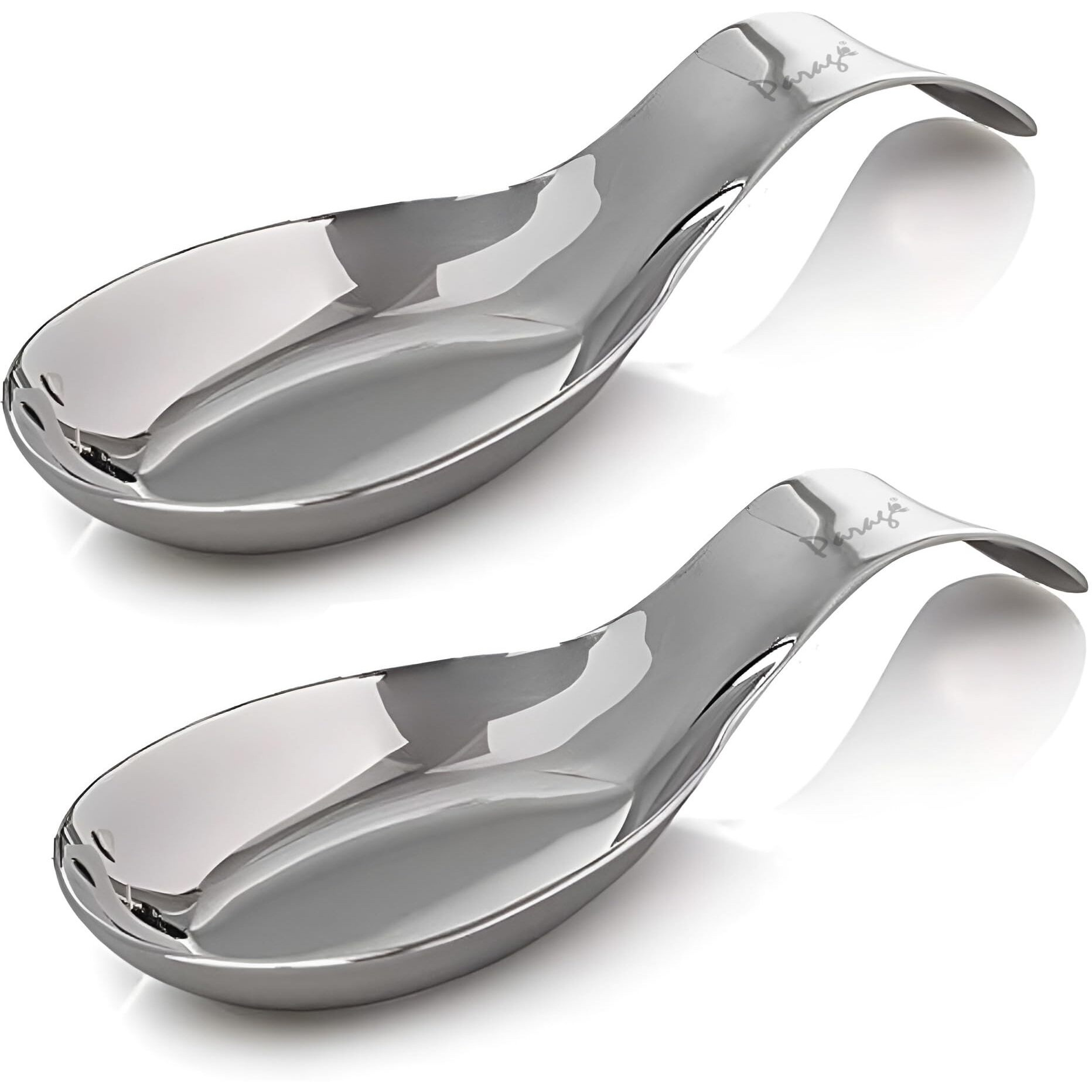 Parage 2 Pieces Stainless Steel Spoon Rest for Home & Kitchen, Platform and Dining Table, Holding Messy Spoon While Cooking (Set of 2, 21.5 cm Long)