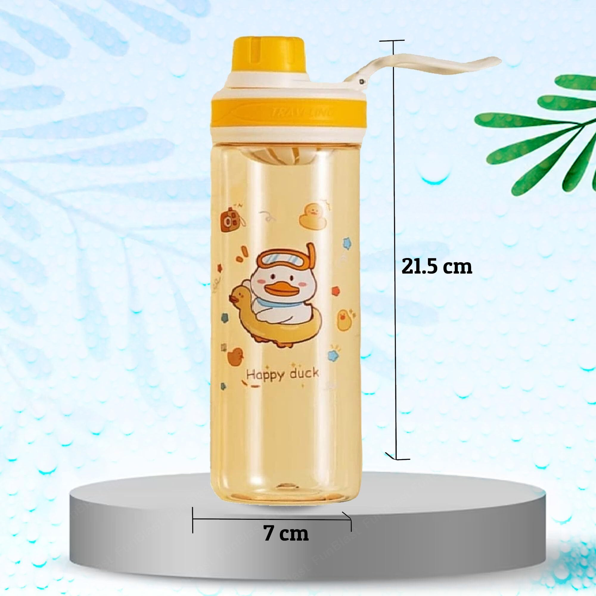 FunBlast Water Bottle for Kids, Kids Sipper Water Bottle, 550 ml BPA Free - Anti-Leak Cartoon Kids Water Bottle for Boys/Girls (550 ML, Polypropylene & Polycarbonate, Multicolor, Pack of 1)