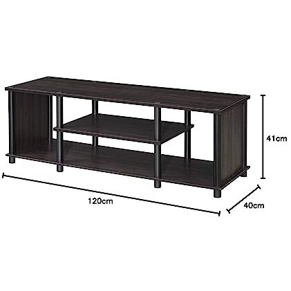 DeckUp TV1240B Tube-N-Turn Engineered Wood TV Unit (Dark Wenge, Engineered Wood)