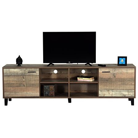 DeckUp Uniti Engineered Wood 2 Door TV Entertainment Unit (Pinewood, Matte Finish)