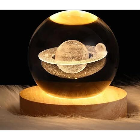 DELICATE Illuminate Dreams Celestial Ball | Cute Lamps Aesthetic | Bedroom Lights | Galaxy lamp| 3D Galaxy Crystal Ball Night lamp | Night lamp for Bedroom | Lights | Gift (3D Galaxy Ball)