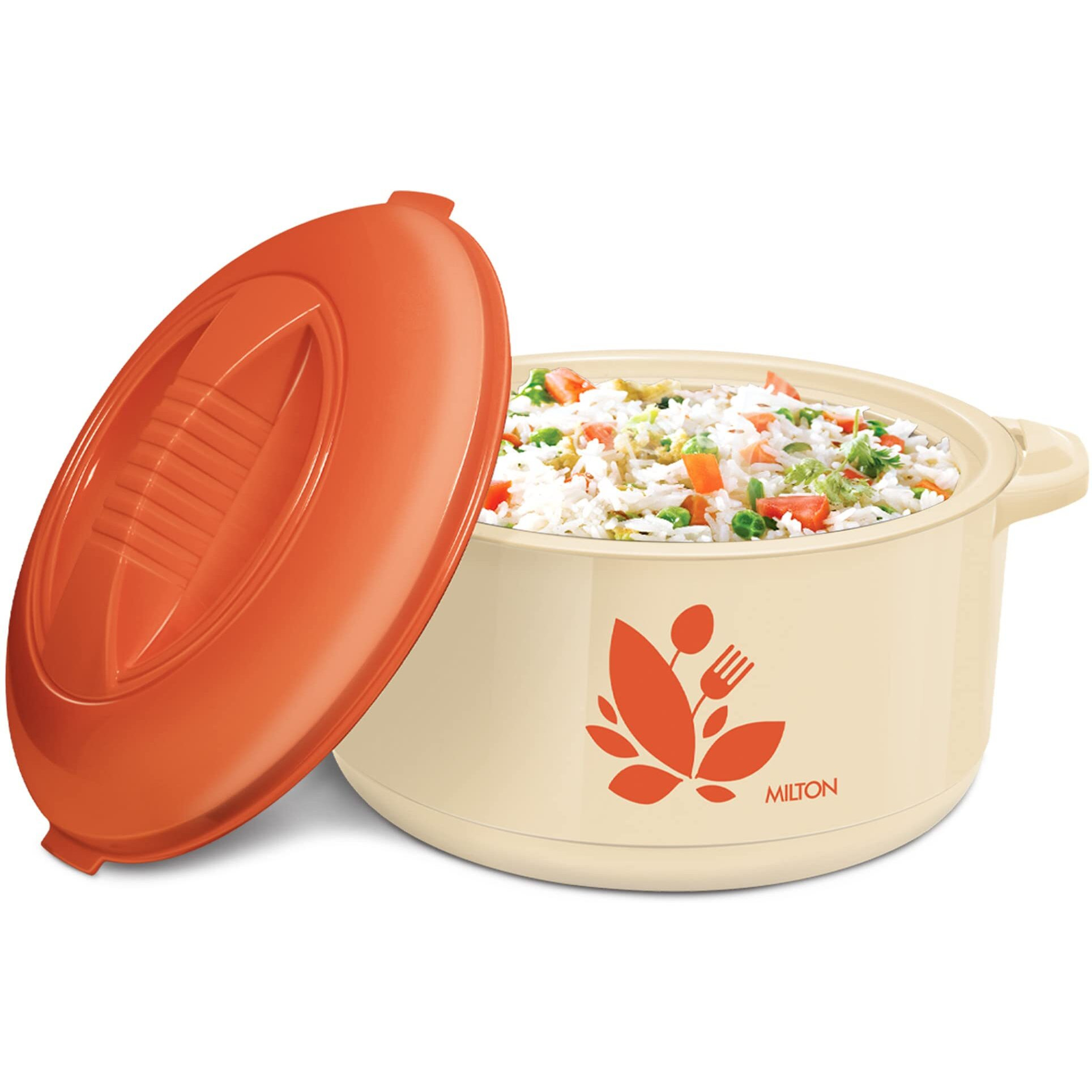 MILTON Orchid 17500 Inner Steel Casserole, 15.5 litres, Tan | PU Insulated | BPA free |Odour Proof | Food Grade | Easy to Carry | Easy to Store | Ideal for Chapatti | Roti | Curd Maker