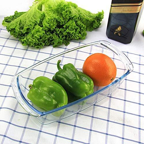 Femora Borosilicate Glass Loaf Pan Baking Dish Microwave Oven Safe, 1800 ml, Set of2, Transparent