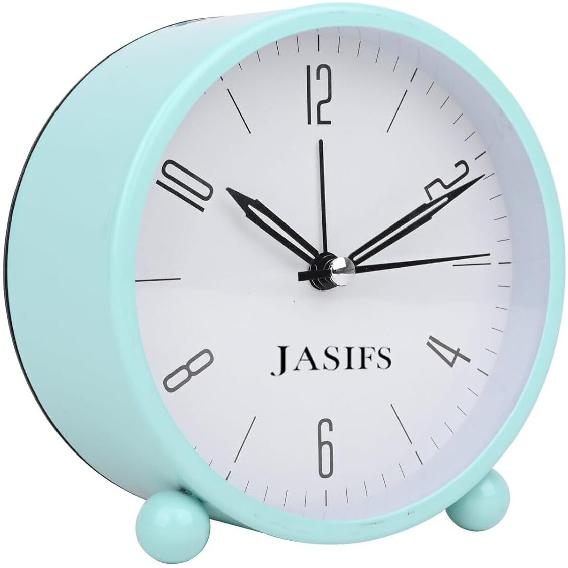 JASIFS Table Clock Analog Alarm Clock for Students & Heavy Slippers Extra Loud for Bedside TableRinging Desk Clocks for Kids Teens and Girls (Blue Vintage)