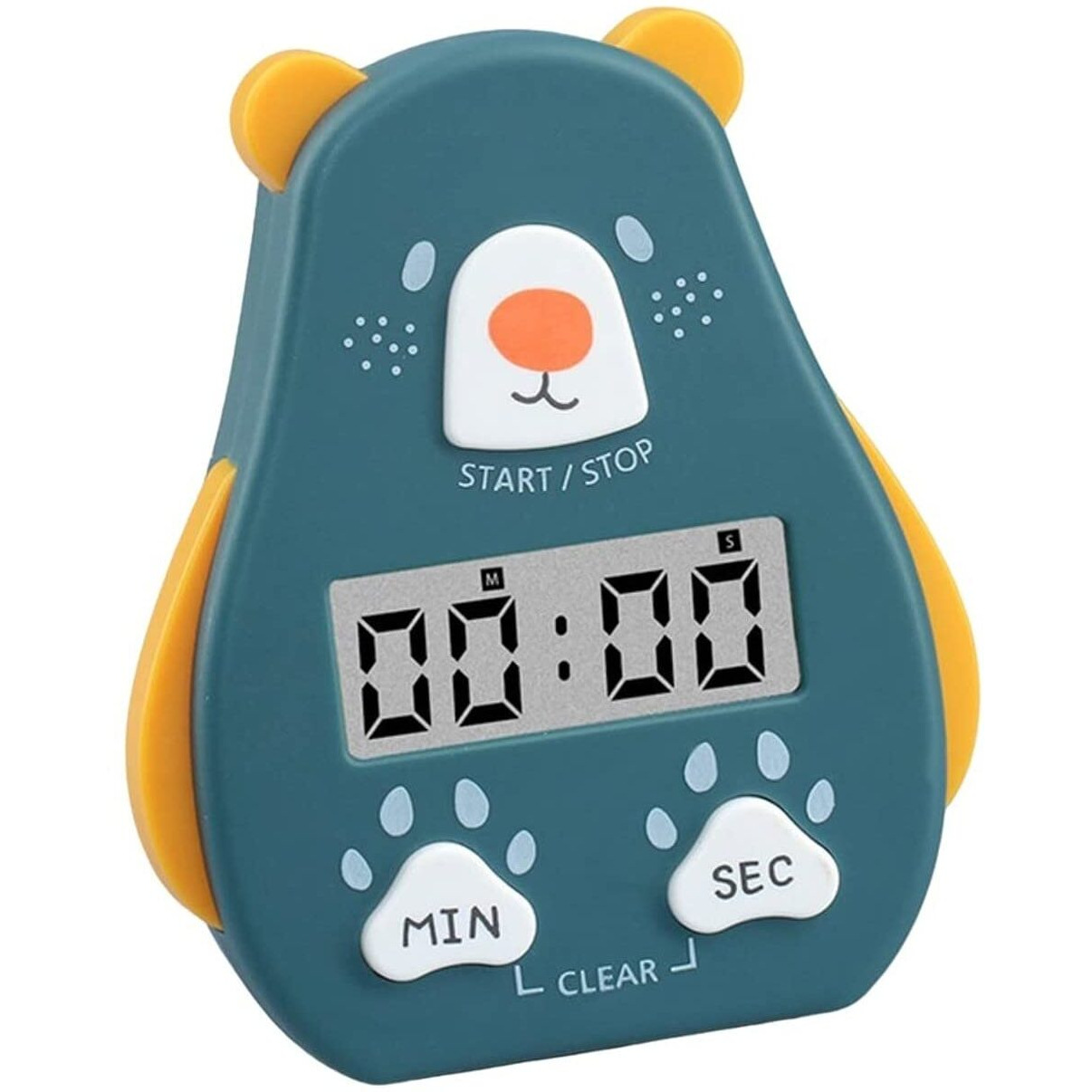 ONICORN Kitchen Timer Cute Cartoon Shape Digital Countdown, Magnetic Short with LCD Display with Loud Alarm for Cooking, Sports, Studying, Cooking, Baking, Classroom (Pack of 1, Timer-C-Dark Blue)