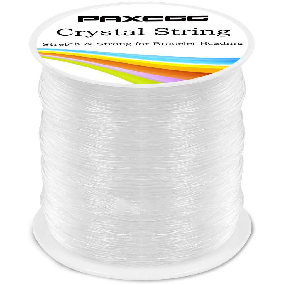 Paxcoo 0.8mm Elastic String, Stretchy Bracelet String Crystal String Bead Cord for Bracelet, Beading and Jewelry Making (120m)