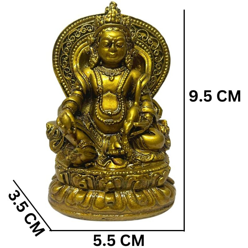 GJ Kuber Murti Kuber Statue Kuber Idol Kubera Figurine Home Decor Showpiece & Gift Item ,Resin ,Brown