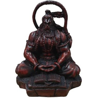 Yadava Hanuman Idol Hanuman Ji Murti for Car Dashboard Hanuman Idol Dhyan Mudra Meditation Bajrangbali Bhagwan Statue Showpiece for Pooja Gift Living Room (Pack of 1) (Brown)