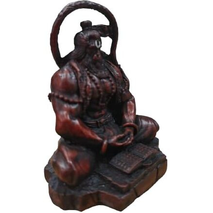 Yadava Hanuman Idol Hanuman Ji Murti for Car Dashboard Hanuman Idol Dhyan Mudra Meditation Bajrangbali Bhagwan Statue Showpiece for Pooja Gift Living Room (Pack of 1) (Brown)