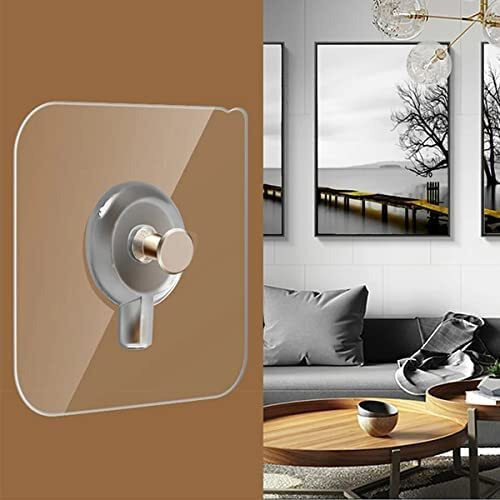 CVD Self-Adhesive Seamless Plastic Waterproof and Rustproof Non-Drilling Wall Mounted Nail Wall Hook Ideal for Hanging Robe, Coat, Towel & Keys (Pack of 20)