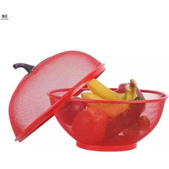 LootWagon Apple Shape Net Fruits & Vegetables Basket for Kitchen, Fruit Basket with Net Cover, Fruit and Vegetable Stand Basket, Fruit Net Cover (Multi Colour)