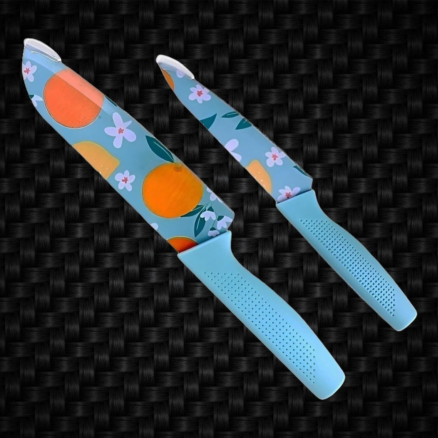 ZELKEY Stainless Steel 2 Pieces Professional Kitchen Knife Set, Meat Knife, Chefs Knife with Non-Slip Handle Sharp Manual Sharpening for Home Kitchen and Restaurant (Multicolor) (2 PCS)