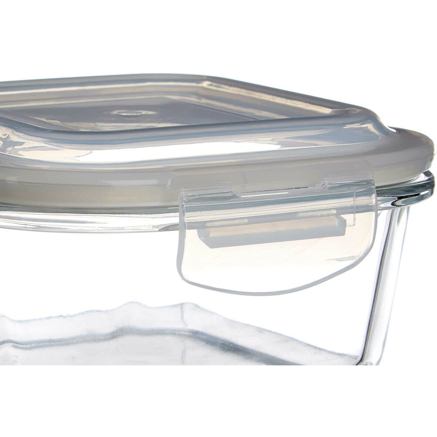 Femora Borosilicate Glass Microwave Safe Square Food Storage Container,2100ml, 1 Year Free Replacement