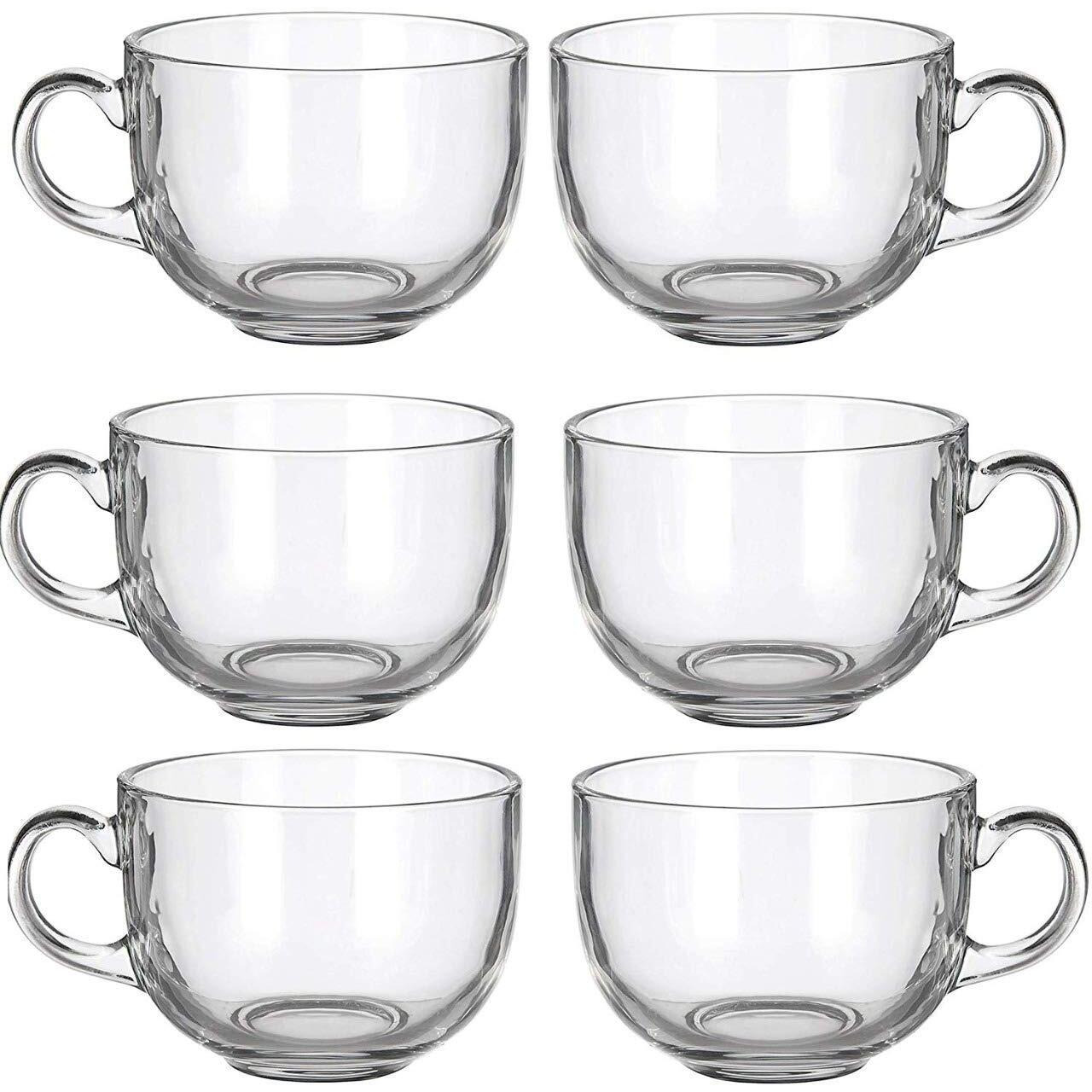 BAGYAM - Glass Tea Cup, Transparent Glass Tea & Coffee Cups Set of 6, 170ml (RTC)