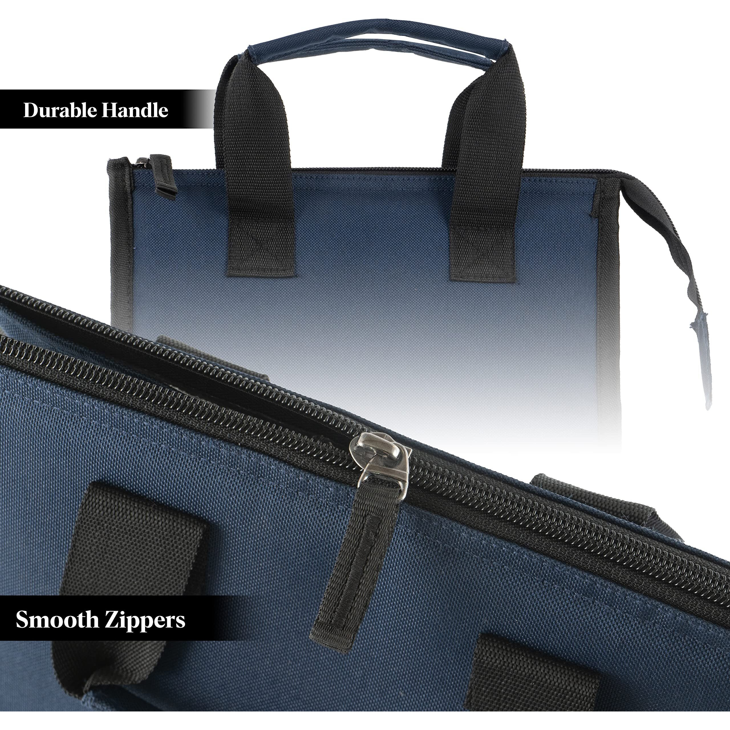 SHOPOFLUX Lunch Bag for Men and Women, Insulated Tiffin Bags for Office, College, School (Blue)