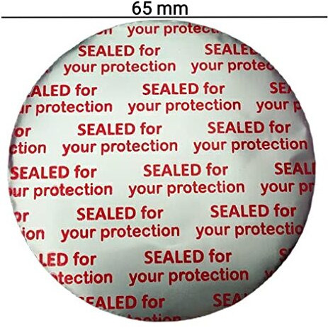 SPARKE SEALING PET, 45mm Aluminium Foil Seal for PET Bottles, Jars, Containers, No WADS, Printed, Pack of 500