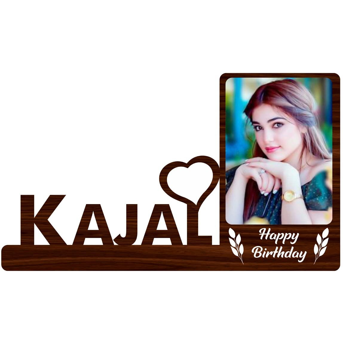 GiftsWale Customized Table Top Stand Wooden Collage Photo Frame With Name | Best Gift For Birthday, Teachers Day, Brother, Sister, Friends, Brother, Sister, Husband And Wife