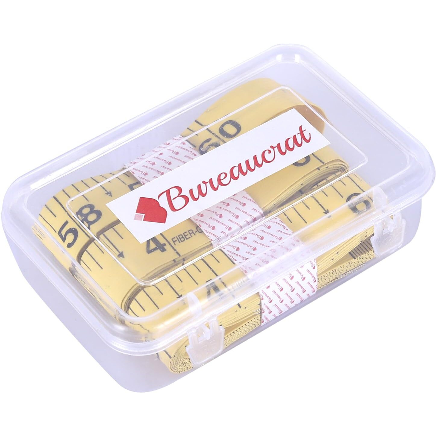 Bureaucrat Measuring Tape - Body Measurement Inch Tape - 60 Inches/150 CMs - Double Side Rulers, Fiberglass, Flexible, Portable,Sewing, Dress Making Tailors Tape (Yellow Pack of 3)