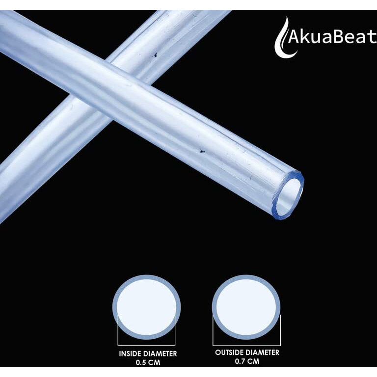 Akua Beat Transparent Silicon Flexible Tube Pipe suitable for HUL Pureit Classic UV+ and Classic UV+ G2 and other water purifiers with same Diameter  1.5 meter (5 ft)